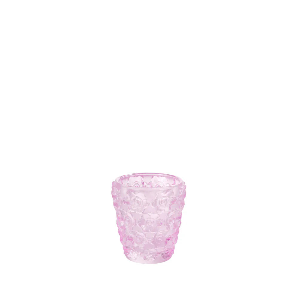 Lalique Pink Anemones Votive Candleholder